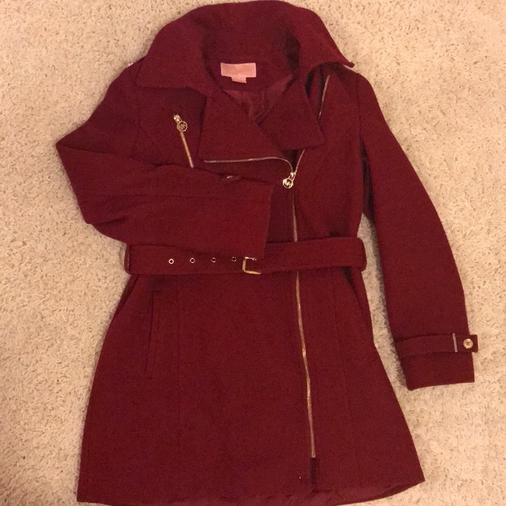 Michael Kors Red Wool Coat